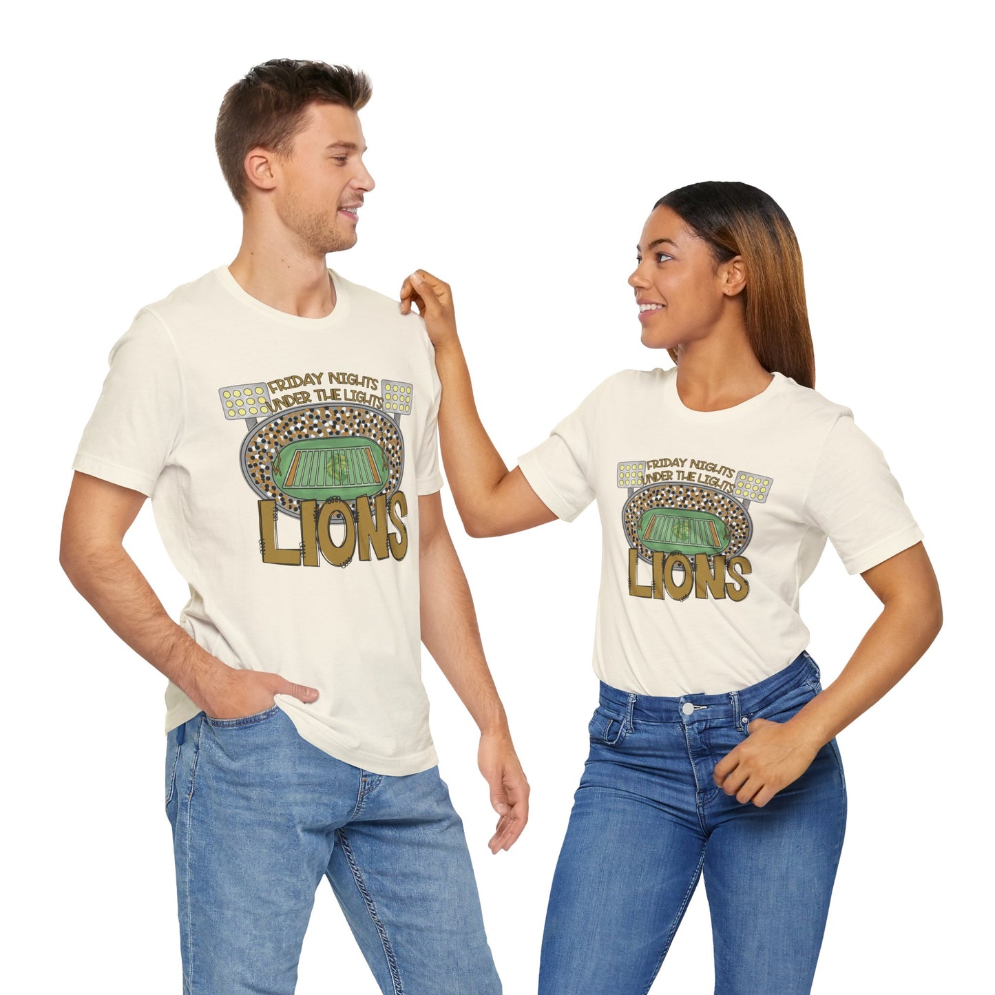 Adult Lions Friday Nights Under The Lights Tee - Bella Canvas