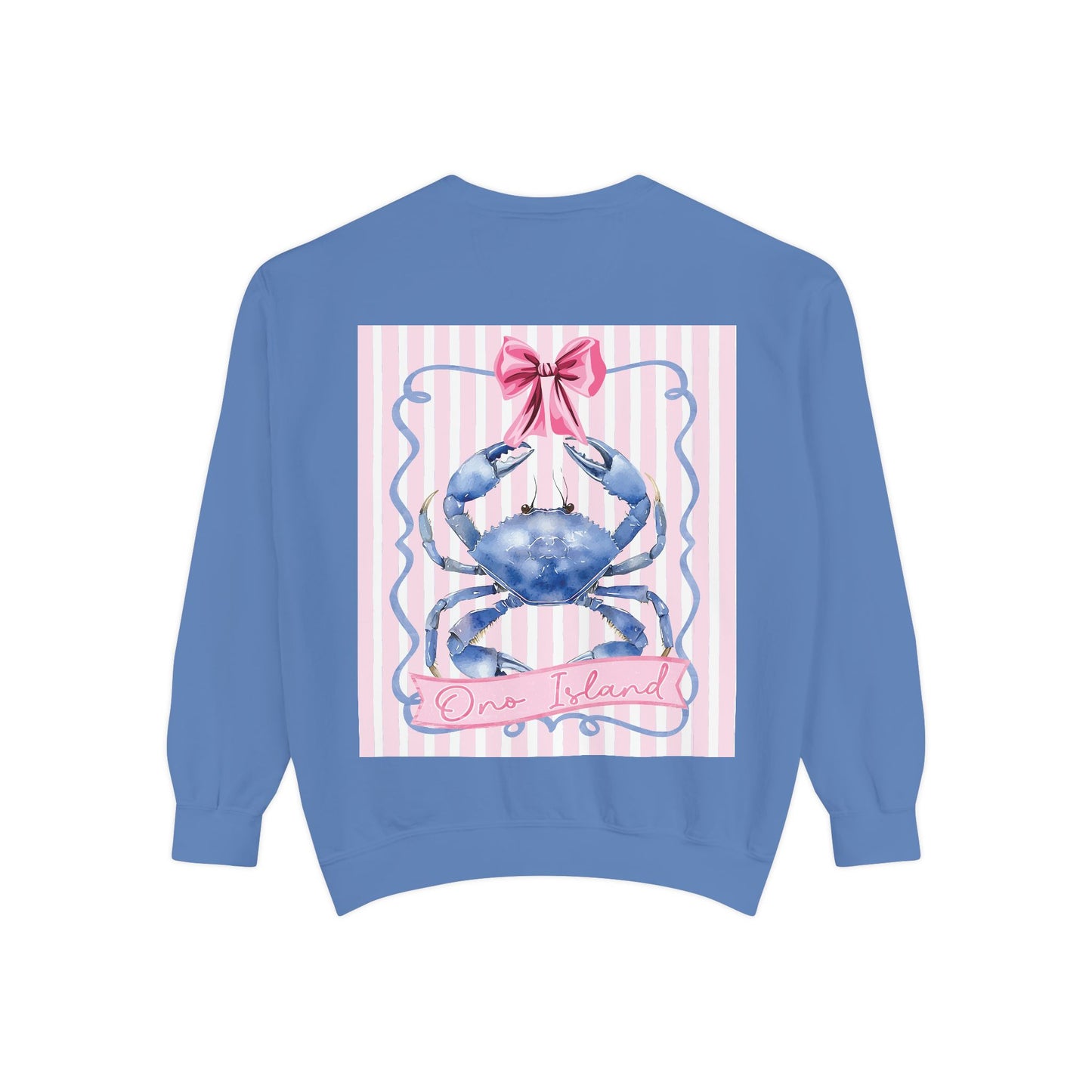 Adult Ono Island Preppy Crab Sweatshirt - Comfort Colors