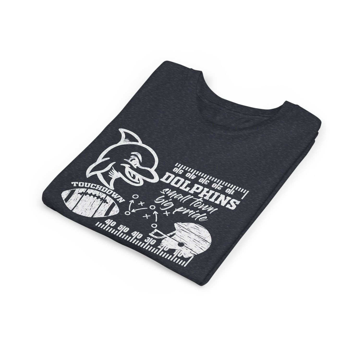 Youth Dolphin Football Tee - Bella Canvas