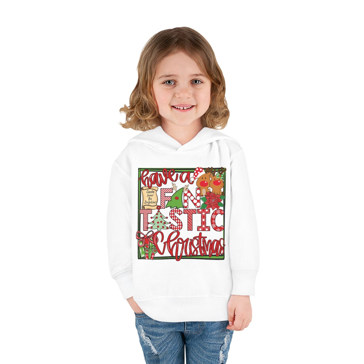 Dolphins Fintastic Christmas Toddler Hoodie