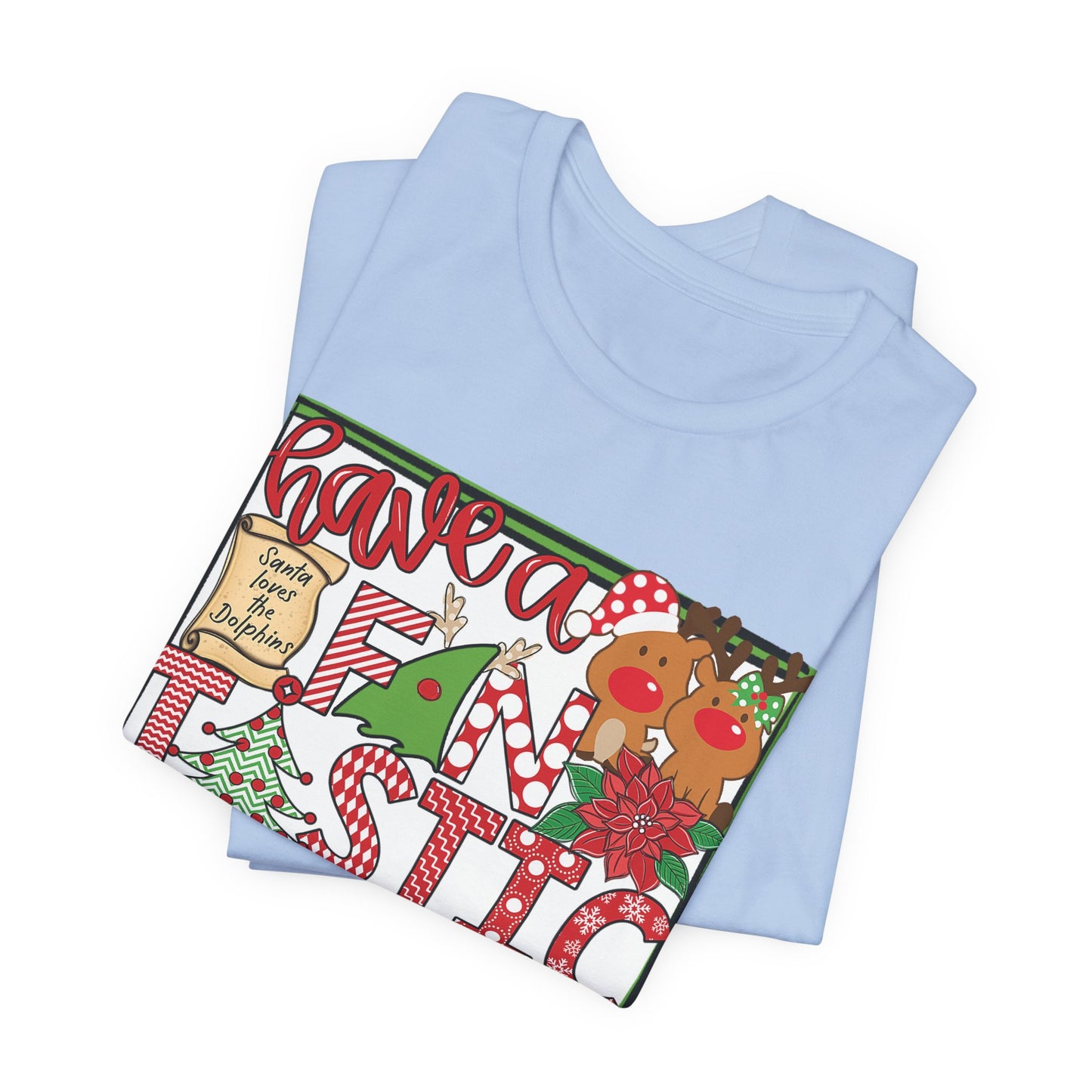 Dolphins Fintastic Christmas - Bella Canvas