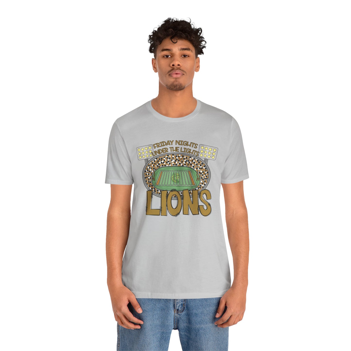 Adult Lions Friday Nights Under The Lights Tee - Bella Canvas