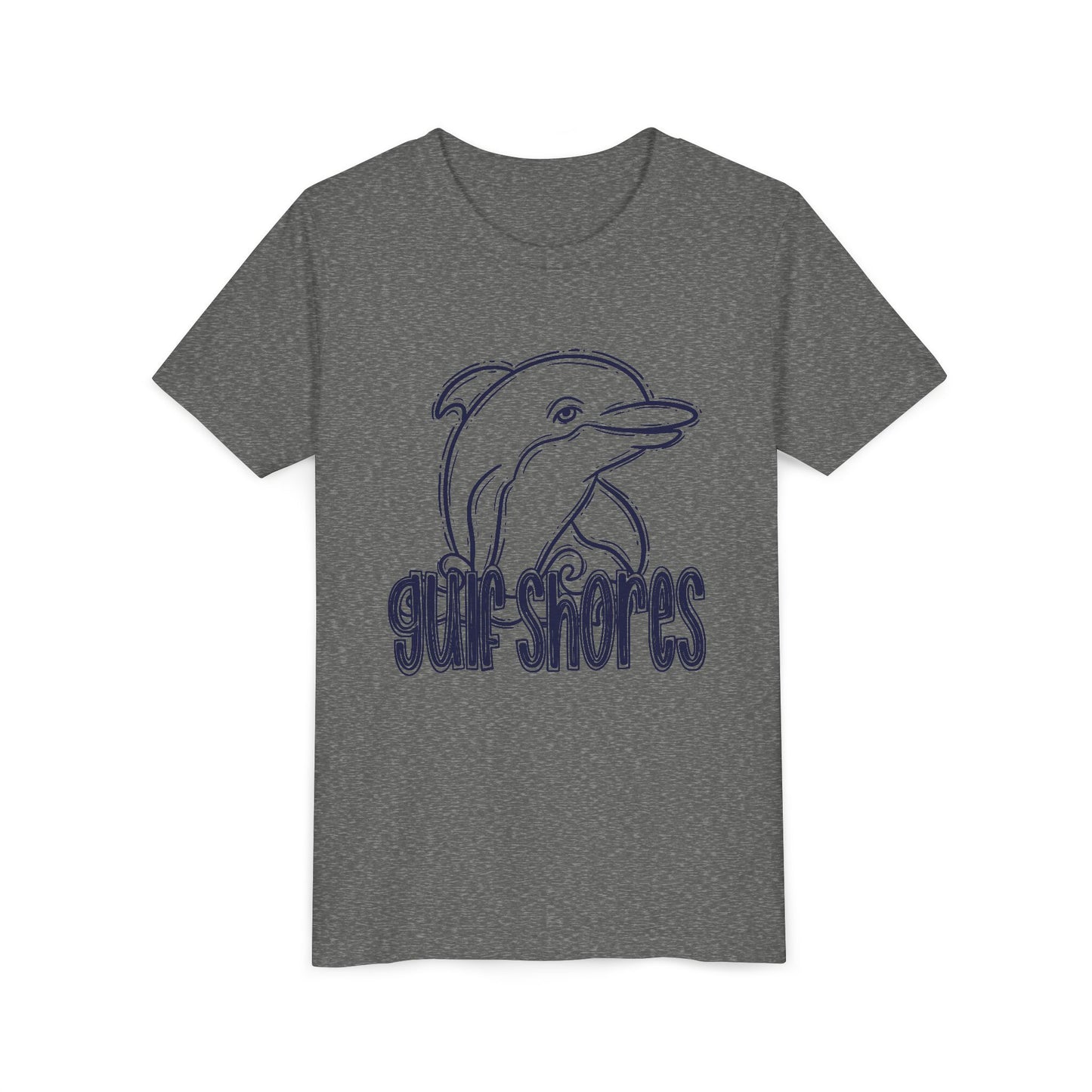 Youth Dolphin Sketch Tee - Bella Canvas