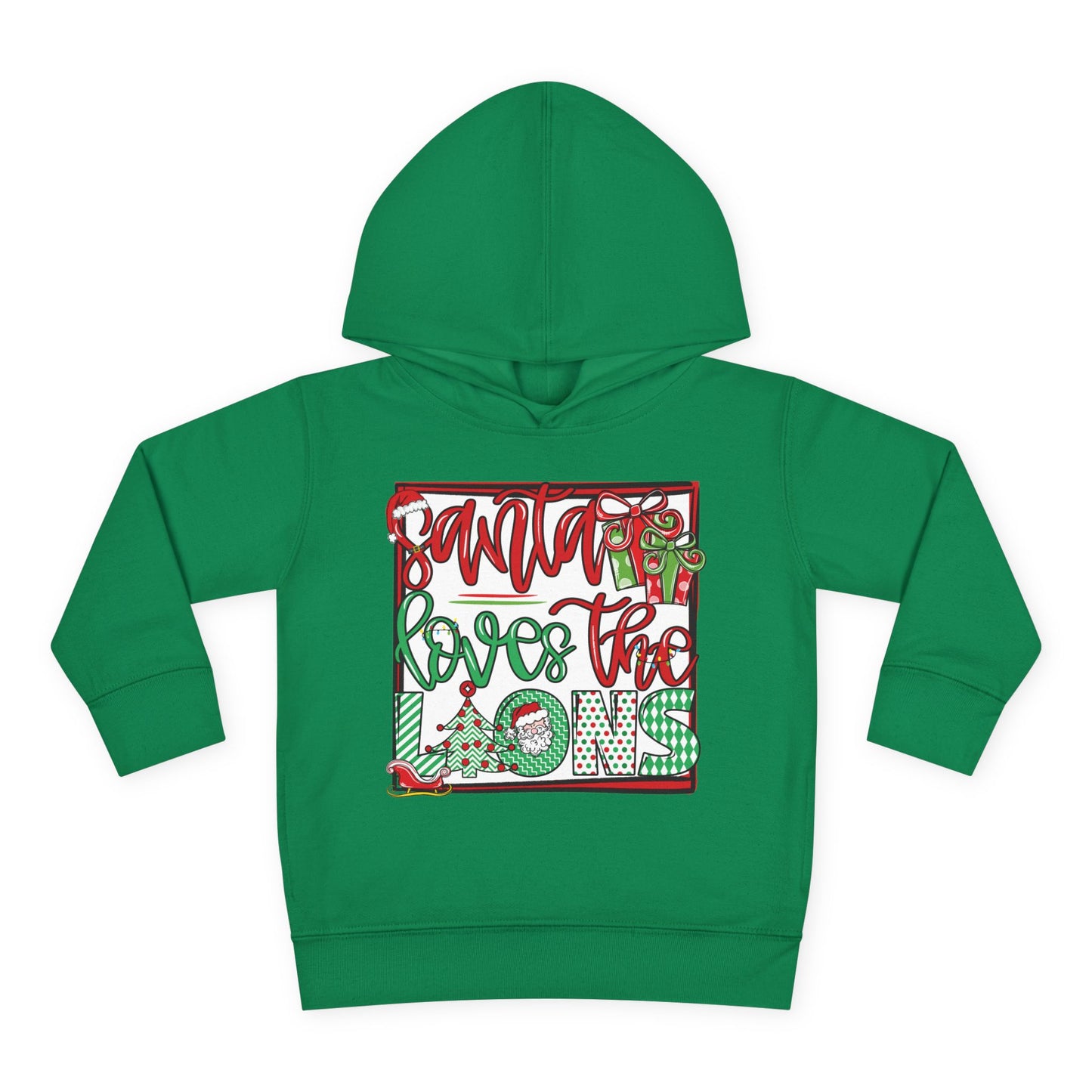 Santa Loves The Lions Toddler Hoodie