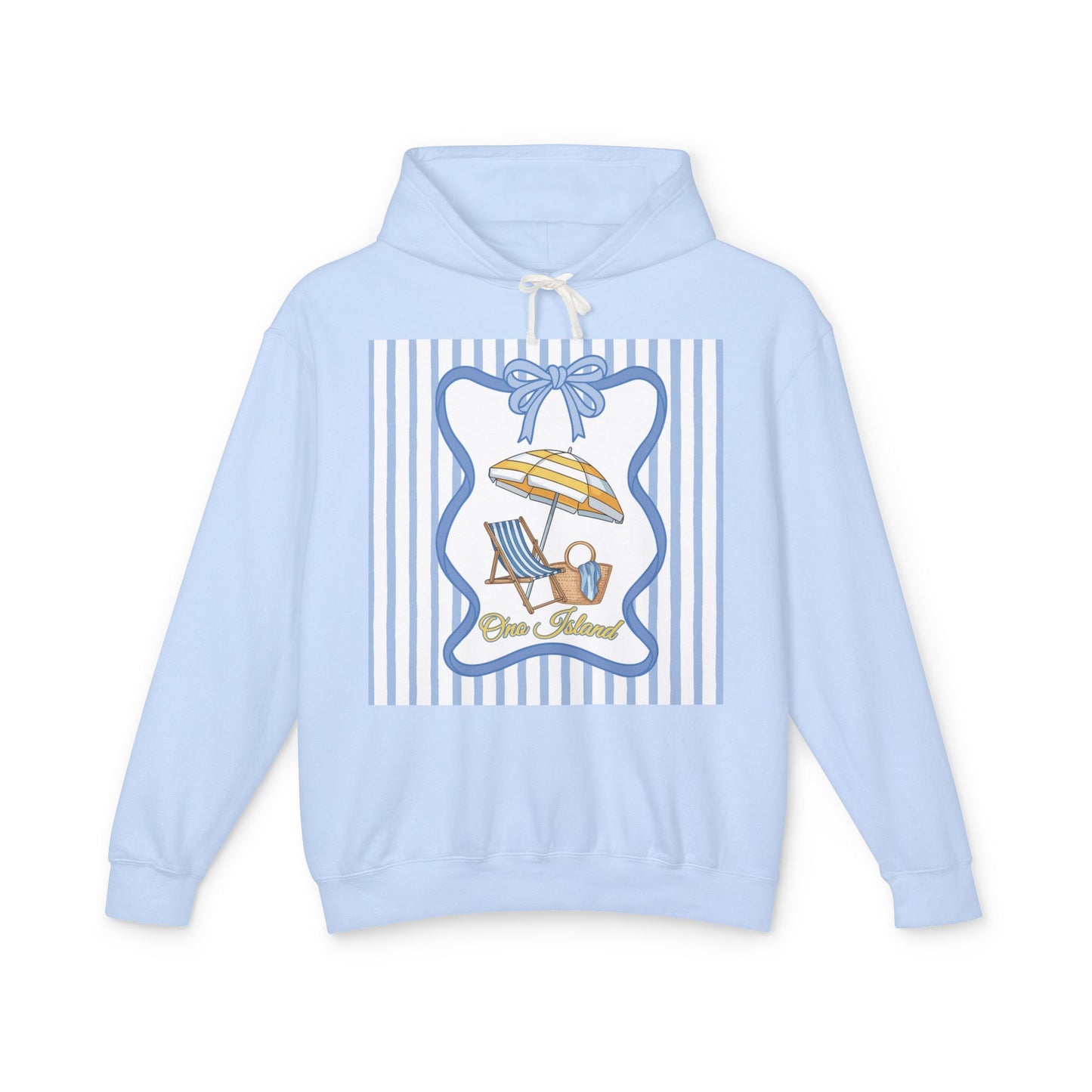 Adult Coquette Beachy Ono Island Unisex Lightweight Hooded Sweatshirt - Comfort Colors