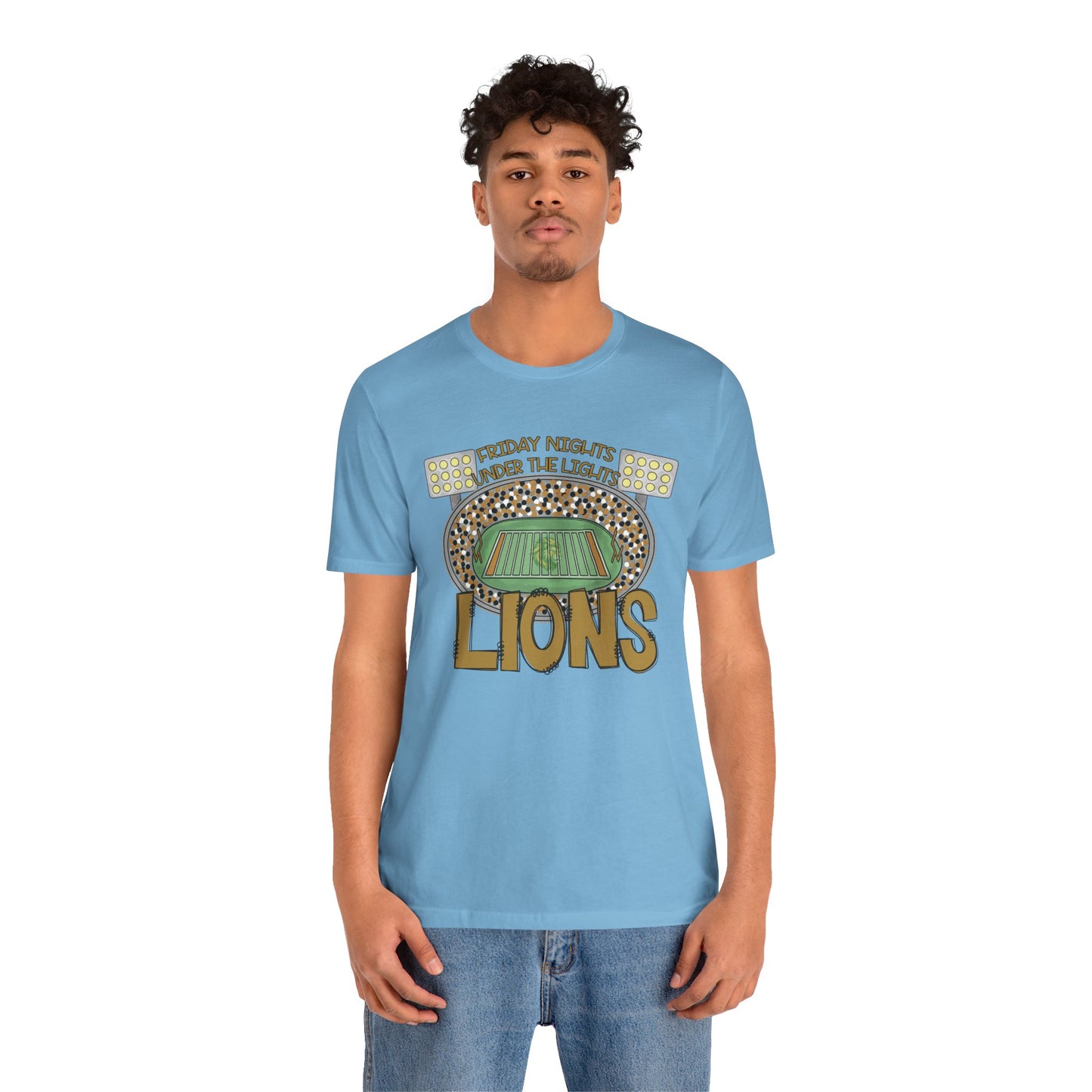 Adult Lions Friday Nights Under The Lights Tee - Bella Canvas