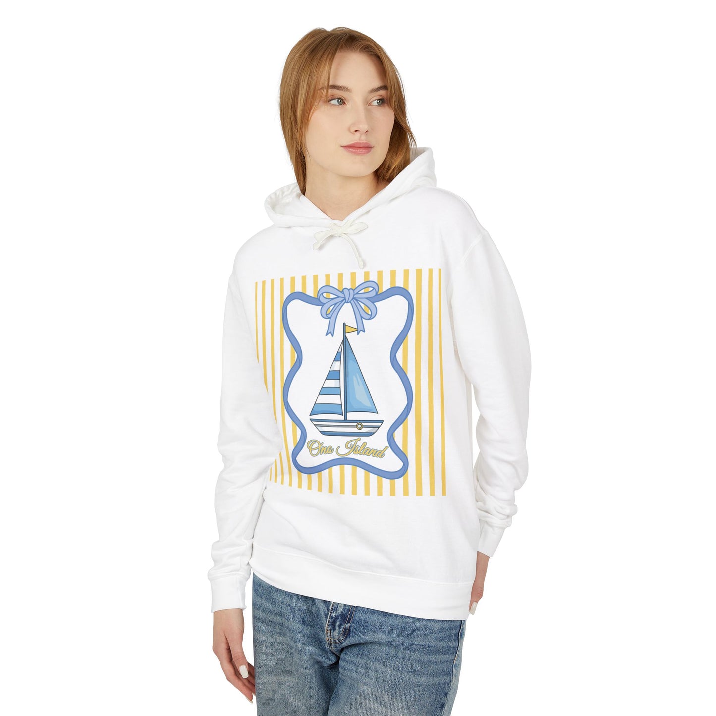 Adult Coquette Sailboat Hooded Sweatshirt - Comfort Colors