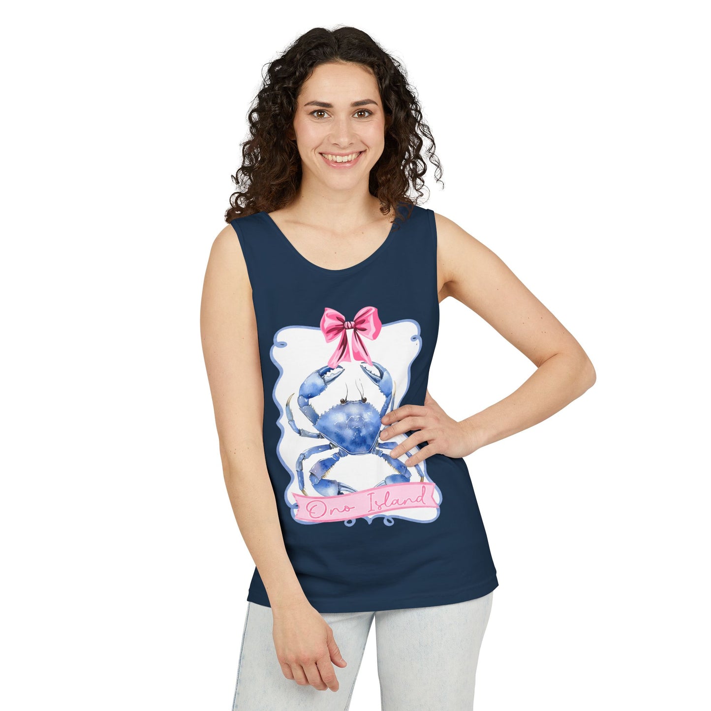 Ono Island Preppy Crab Tank Top - Comfort Colors