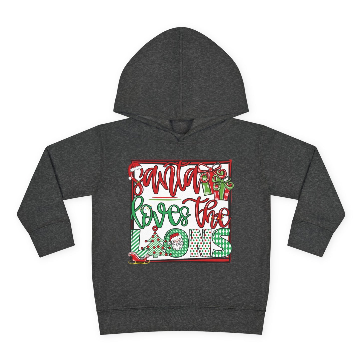 Santa Loves The Lions Toddler Hoodie