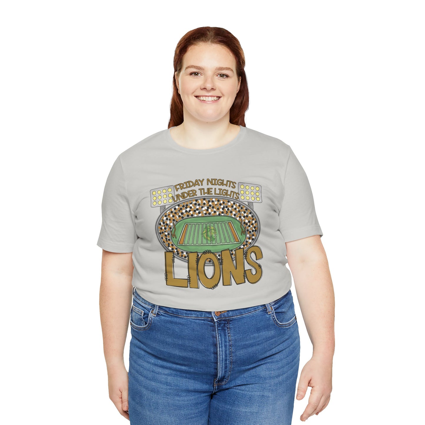 Adult Lions Friday Nights Under The Lights Tee - Bella Canvas