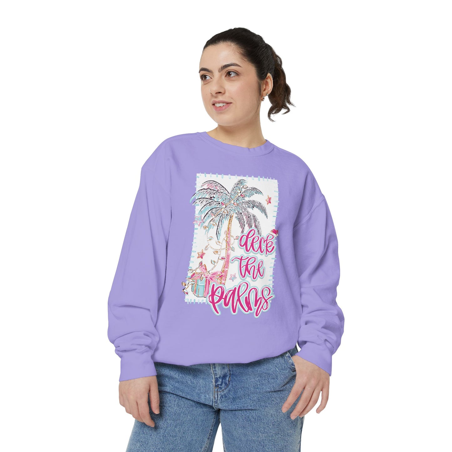 Deck the Palms Sweatshirt - Comfort Colors