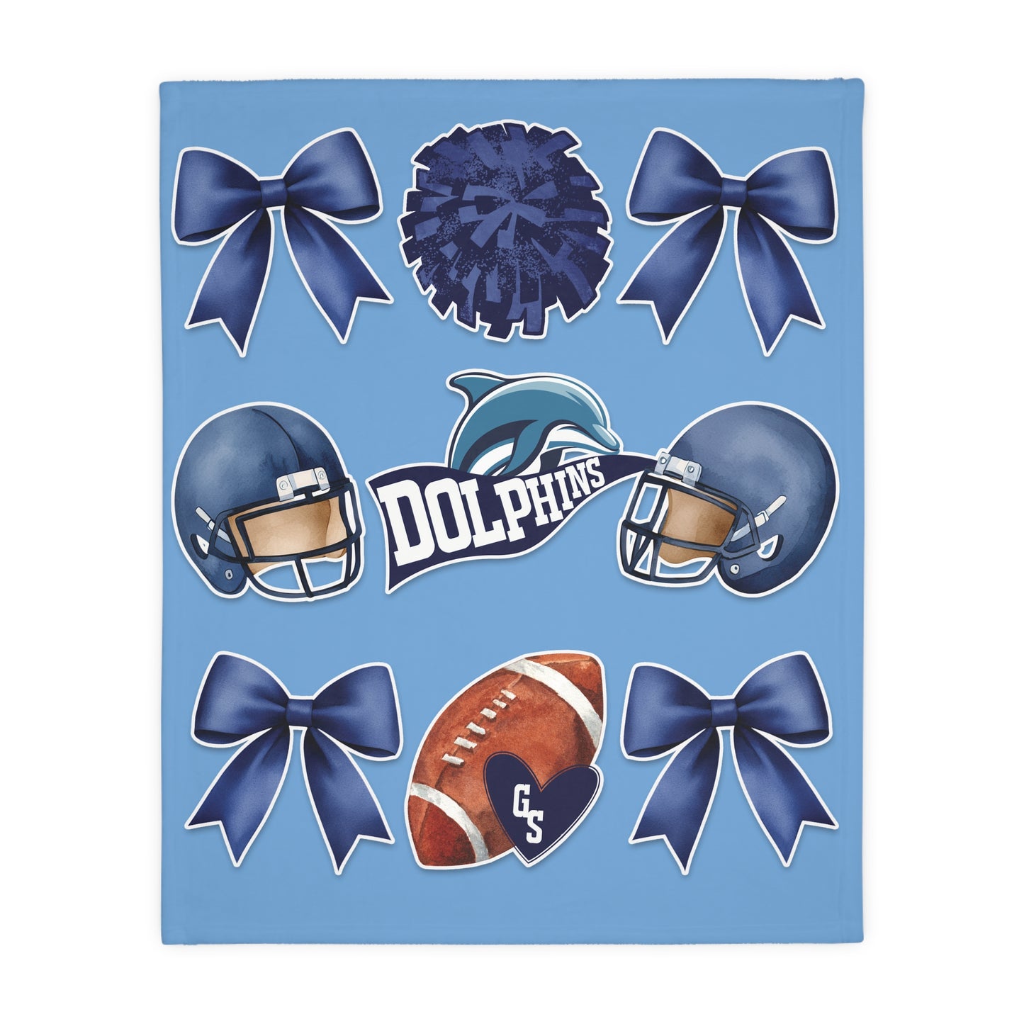Dolphin Coquette 2 Sided Blanket