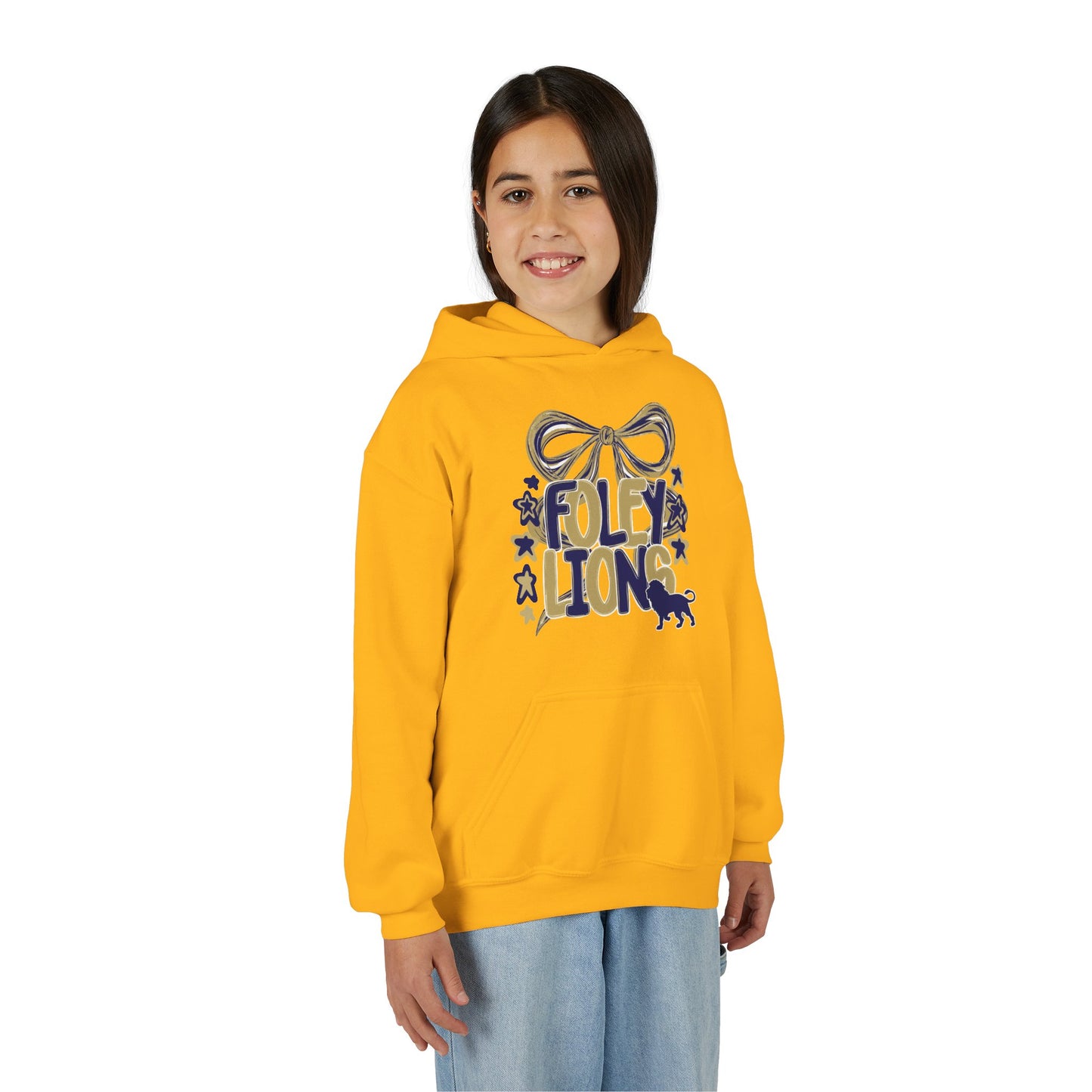 Foley Lions Bow Hoodie - Gildan
