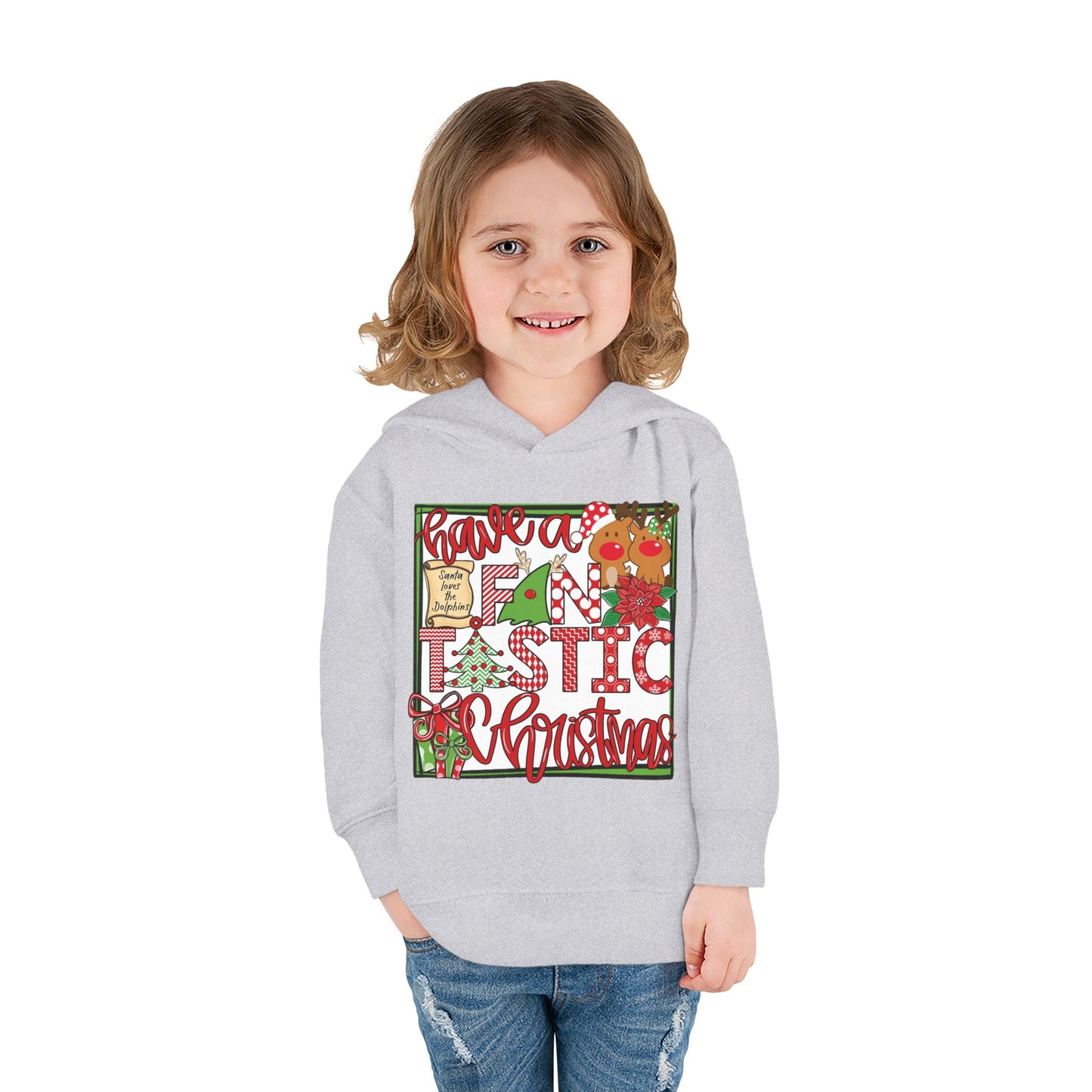 Dolphins Fintastic Christmas Toddler Hoodie