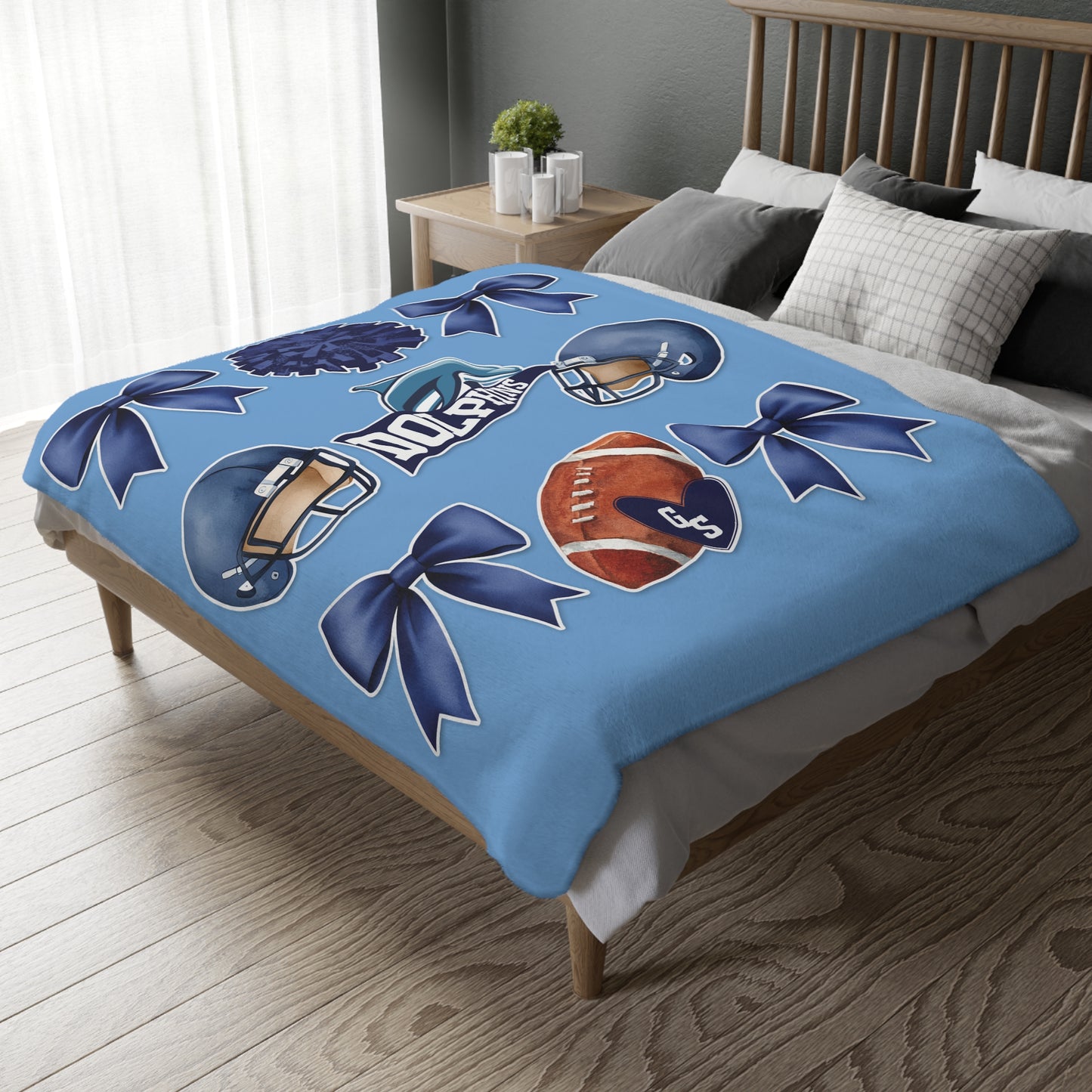 Dolphin Coquette 2 Sided Blanket