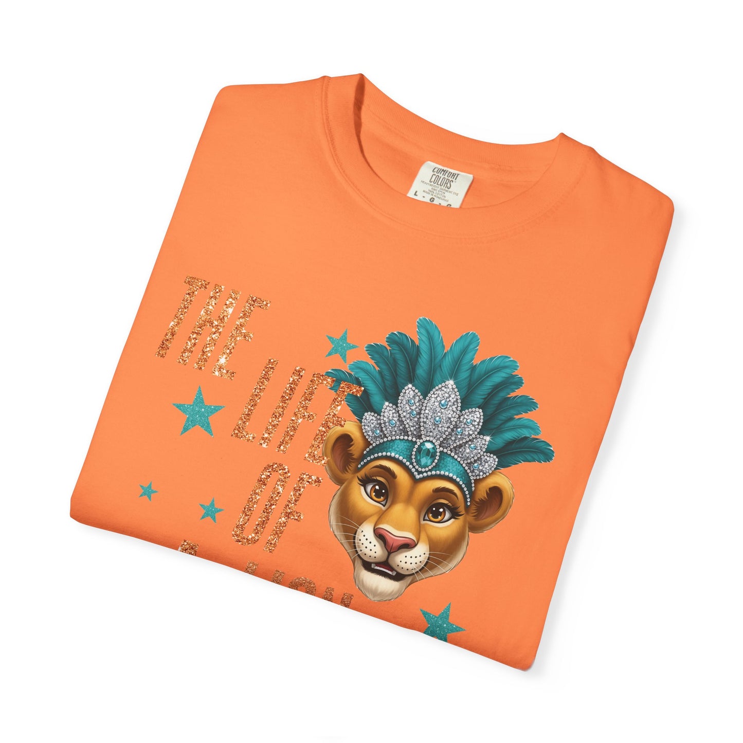 Adult Life of a Lion Faux Glitter - Comfort Colors