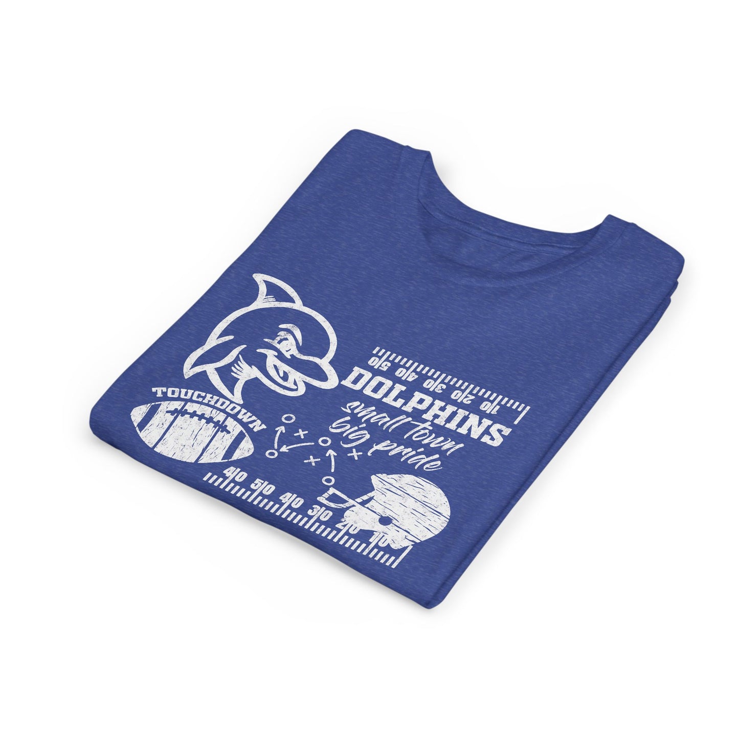 Youth Dolphin Football Tee - Bella Canvas