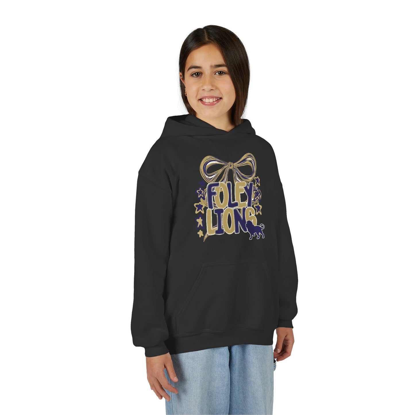 Foley Lions Bow Hoodie - Gildan
