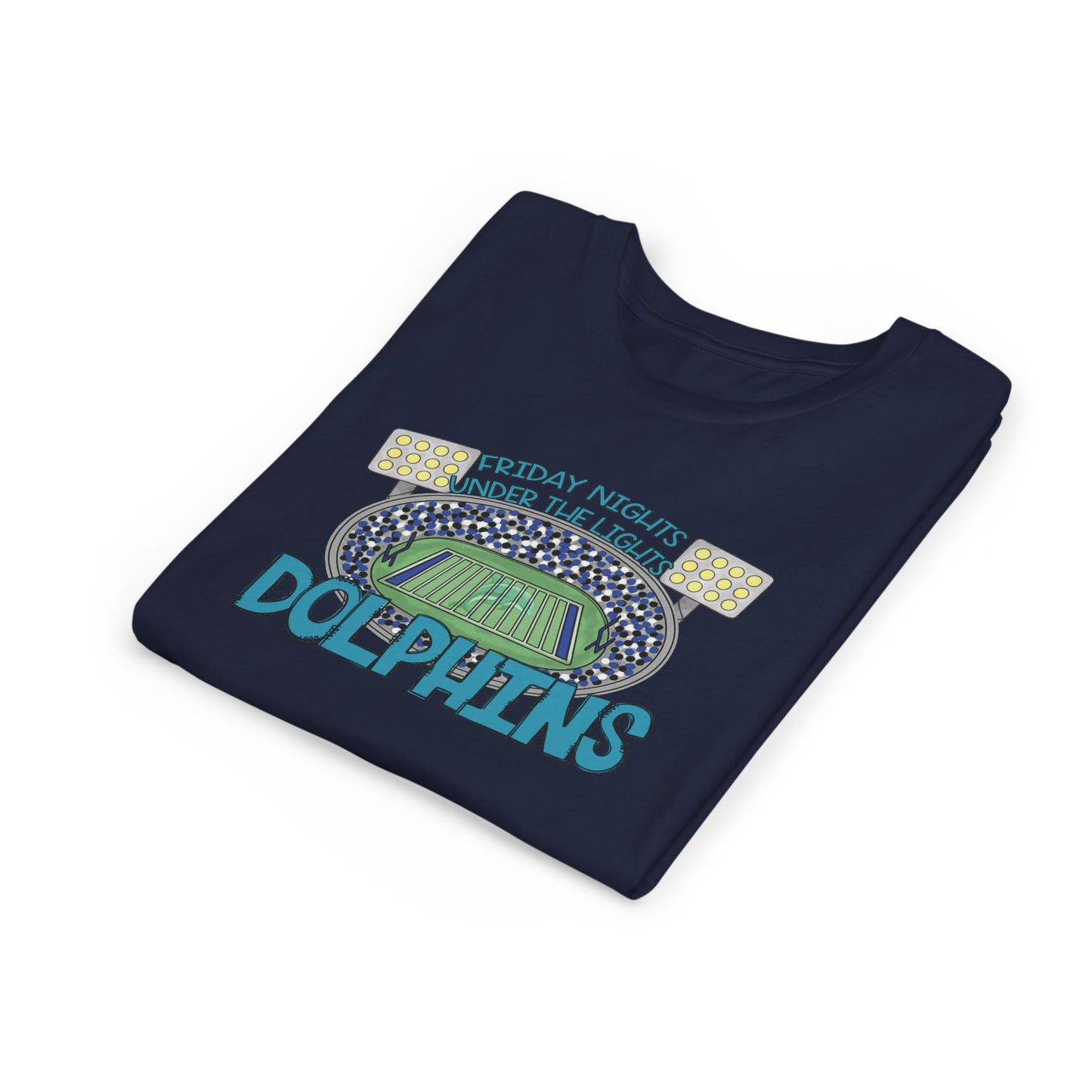 Dolphins Friday Nights Youth Tshirt - Bella Canvas