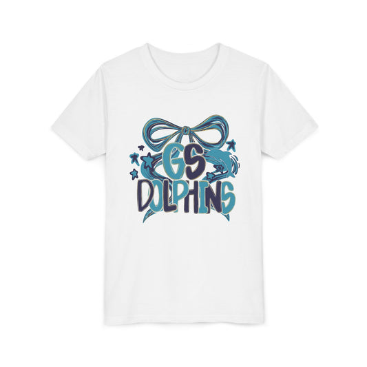 Youth GS Dolphins Bow Tee - Bella Canvas