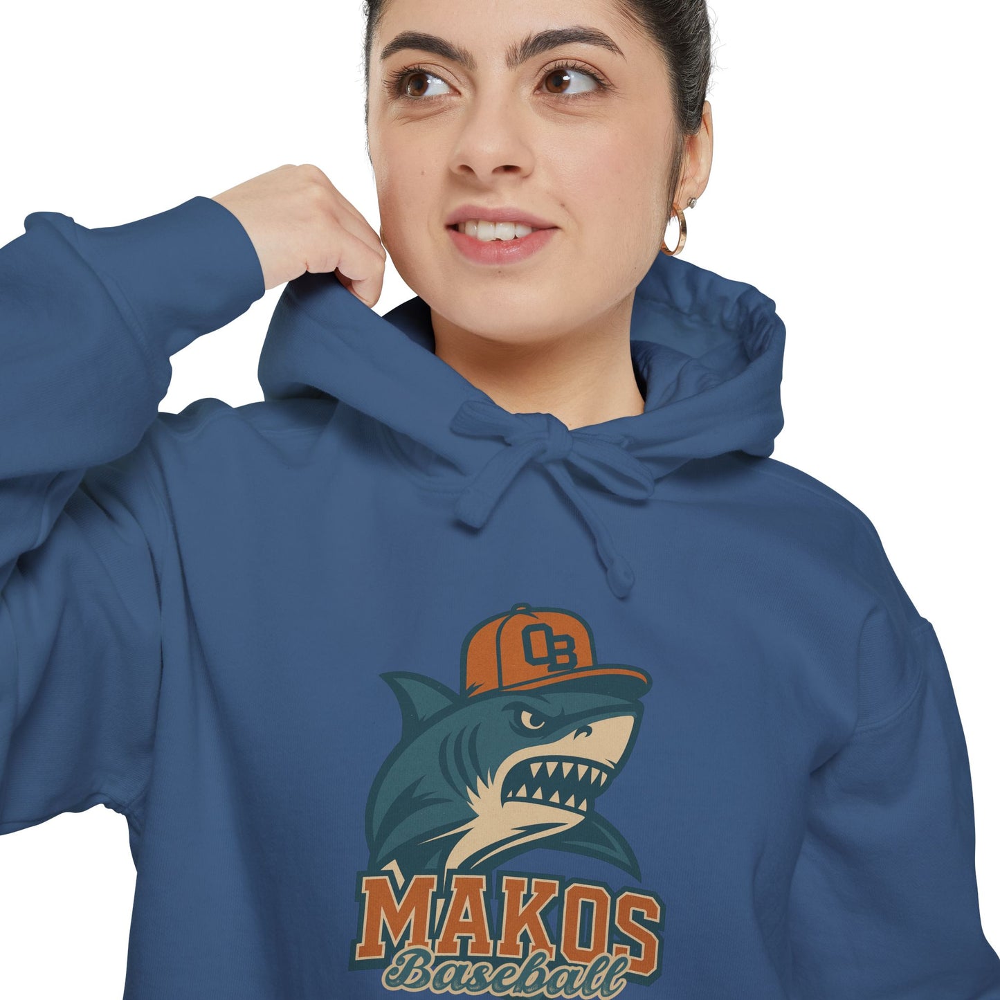 Adult Makos Retro Baseball Hoodie - Comfort Colors