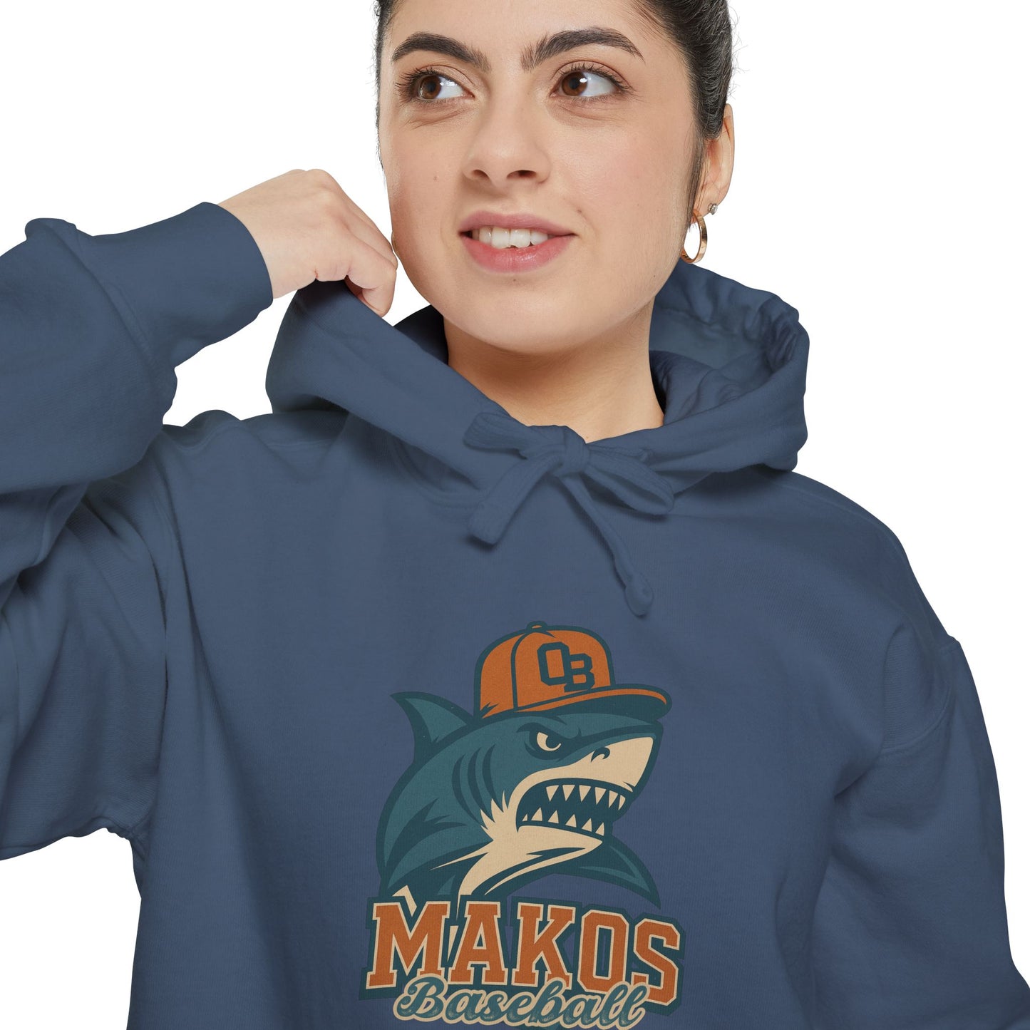 Adult Makos Retro Baseball Hoodie - Comfort Colors