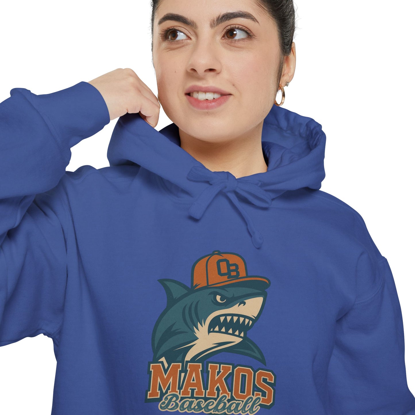 Adult Makos Retro Baseball Hoodie - Comfort Colors