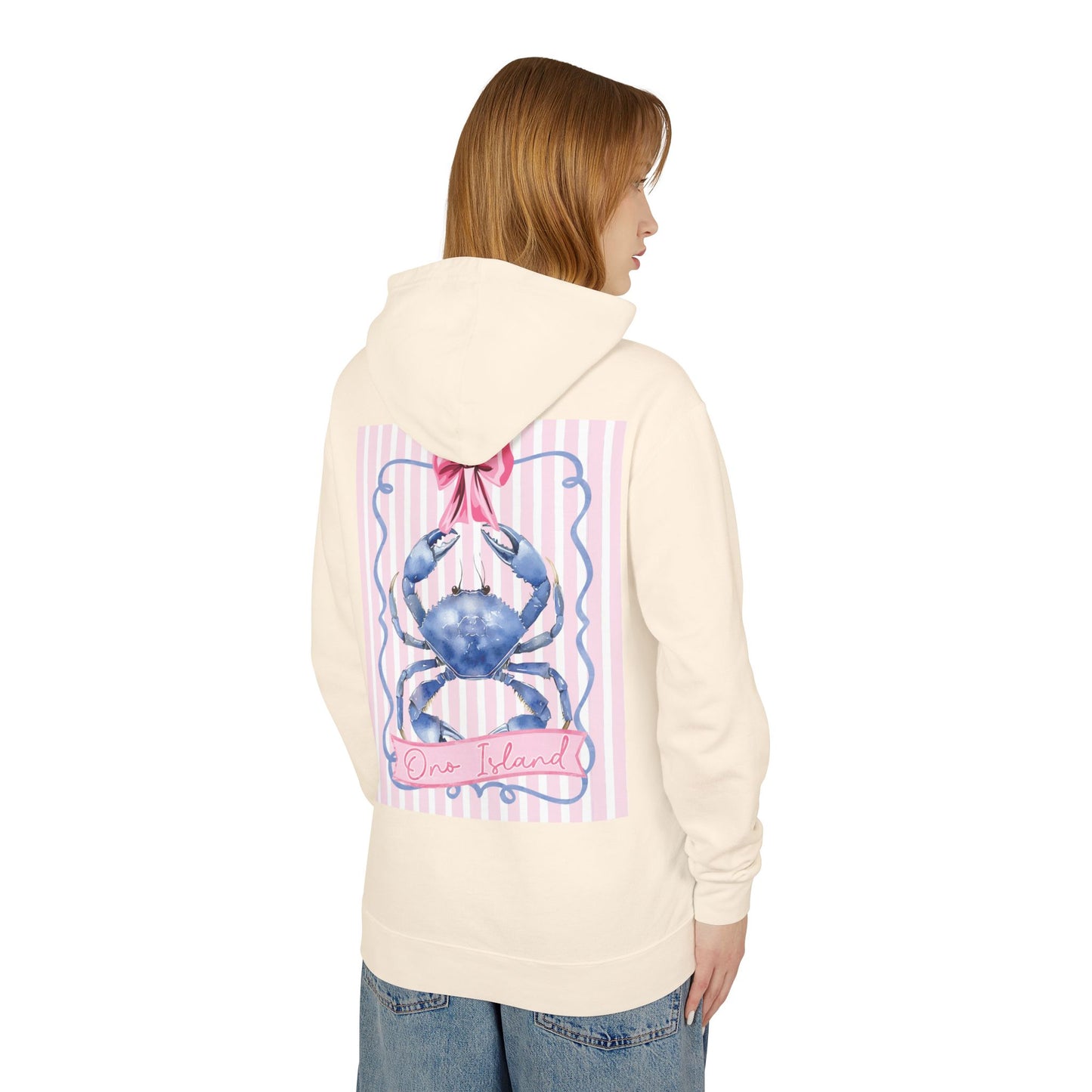 Adult Ono Island Preppy Crab Hoodie Comfort Colors
