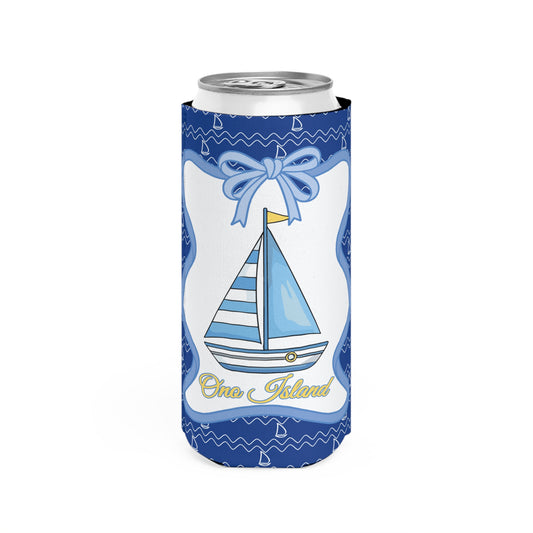 Ono Island Nautical Slim Can Cooler