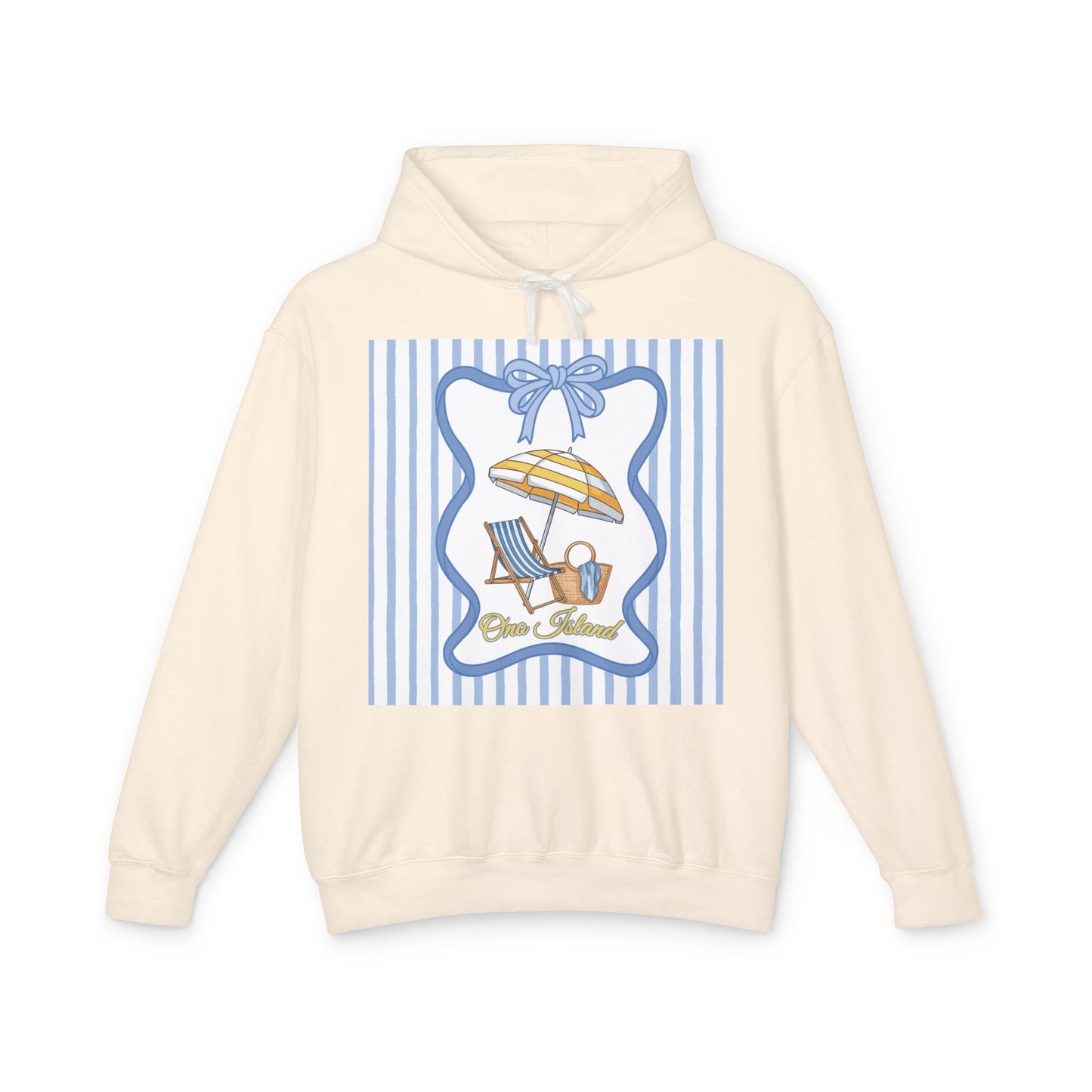 Adult Coquette Beachy Ono Island Unisex Lightweight Hooded Sweatshirt - Comfort Colors