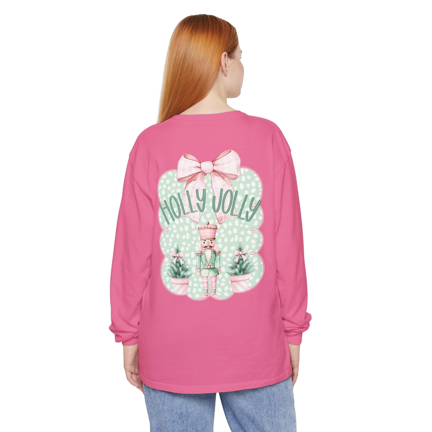 Holly Jolly Long Sleeve Tee - Comfort Colors