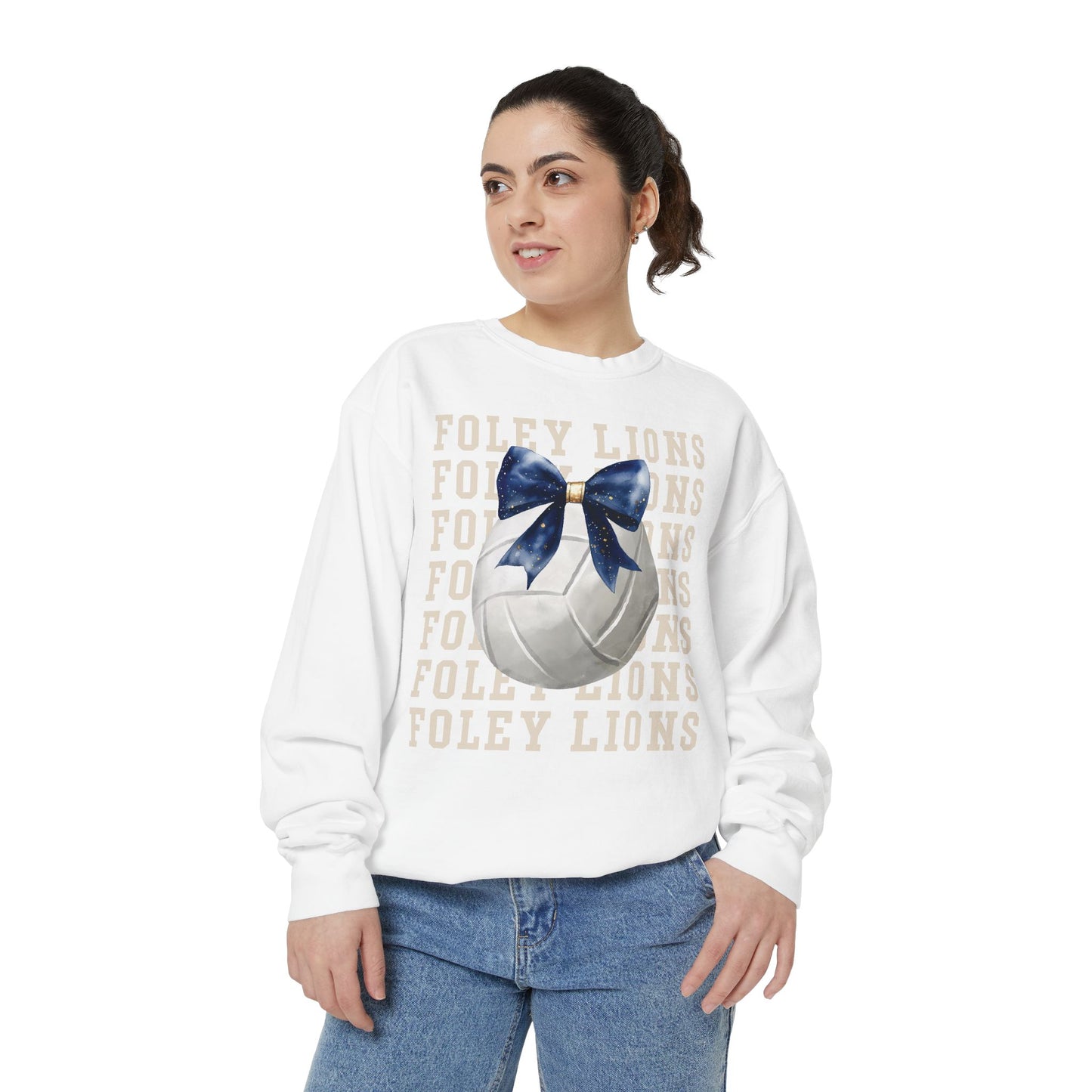 Foley Lions Volleyball Coquette Sweatshirt - Comfort Colors