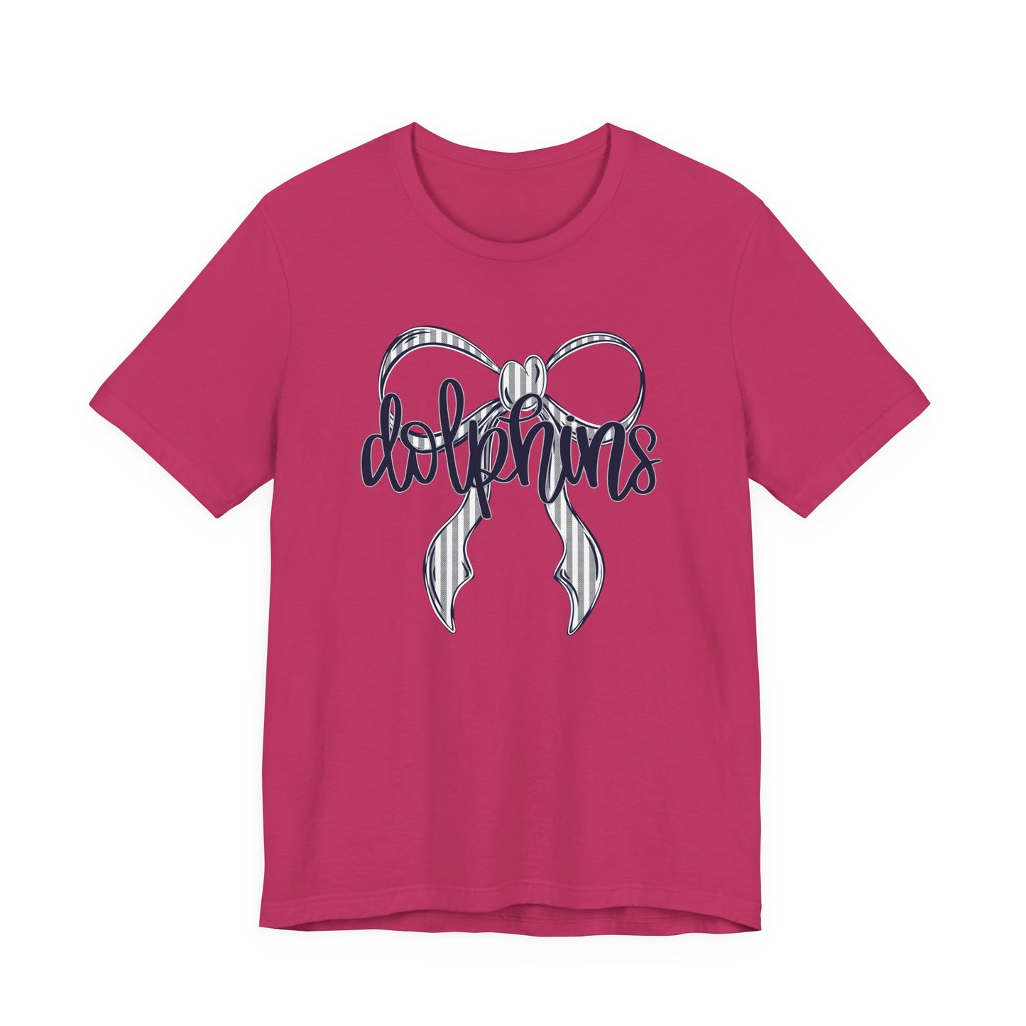 Preppy Dolphins Bow Bella Canvas