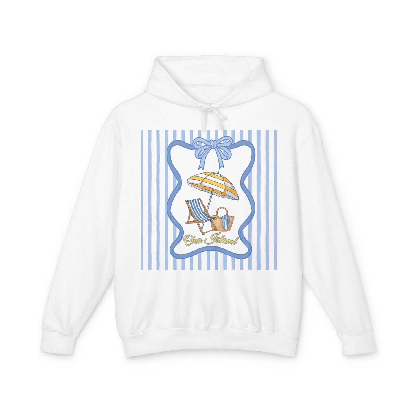 Adult Coquette Beachy Ono Island Unisex Lightweight Hooded Sweatshirt - Comfort Colors