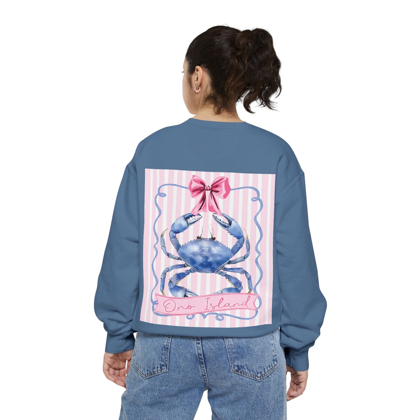 Adult Ono Island Preppy Crab Sweatshirt - Comfort Colors