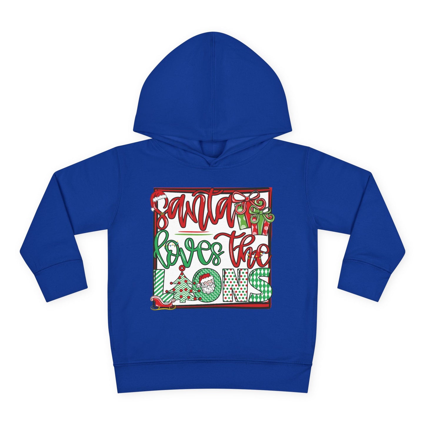 Santa Loves The Lions Toddler Hoodie