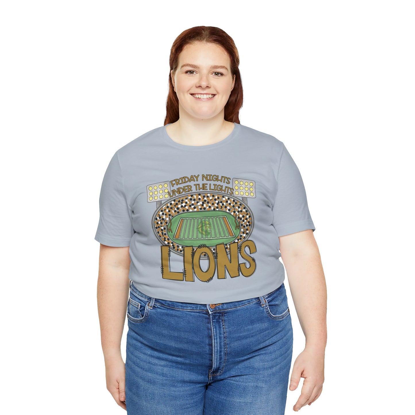 Adult Lions Friday Nights Under The Lights Tee - Bella Canvas