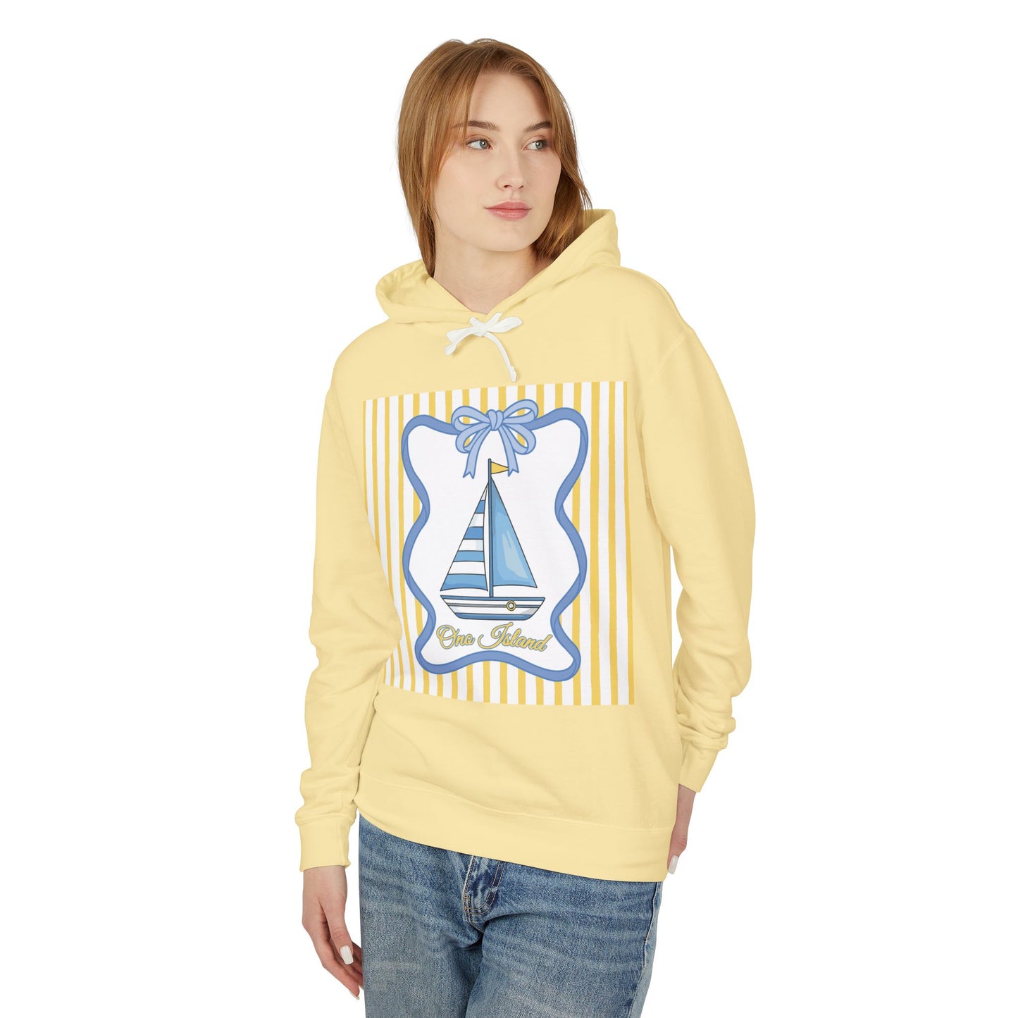 Adult Coquette Sailboat Hooded Sweatshirt - Comfort Colors