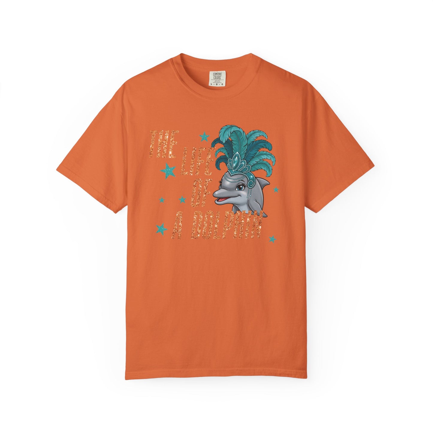 Adult Life of a Dolphin Faux Glitter - Comfort Colors