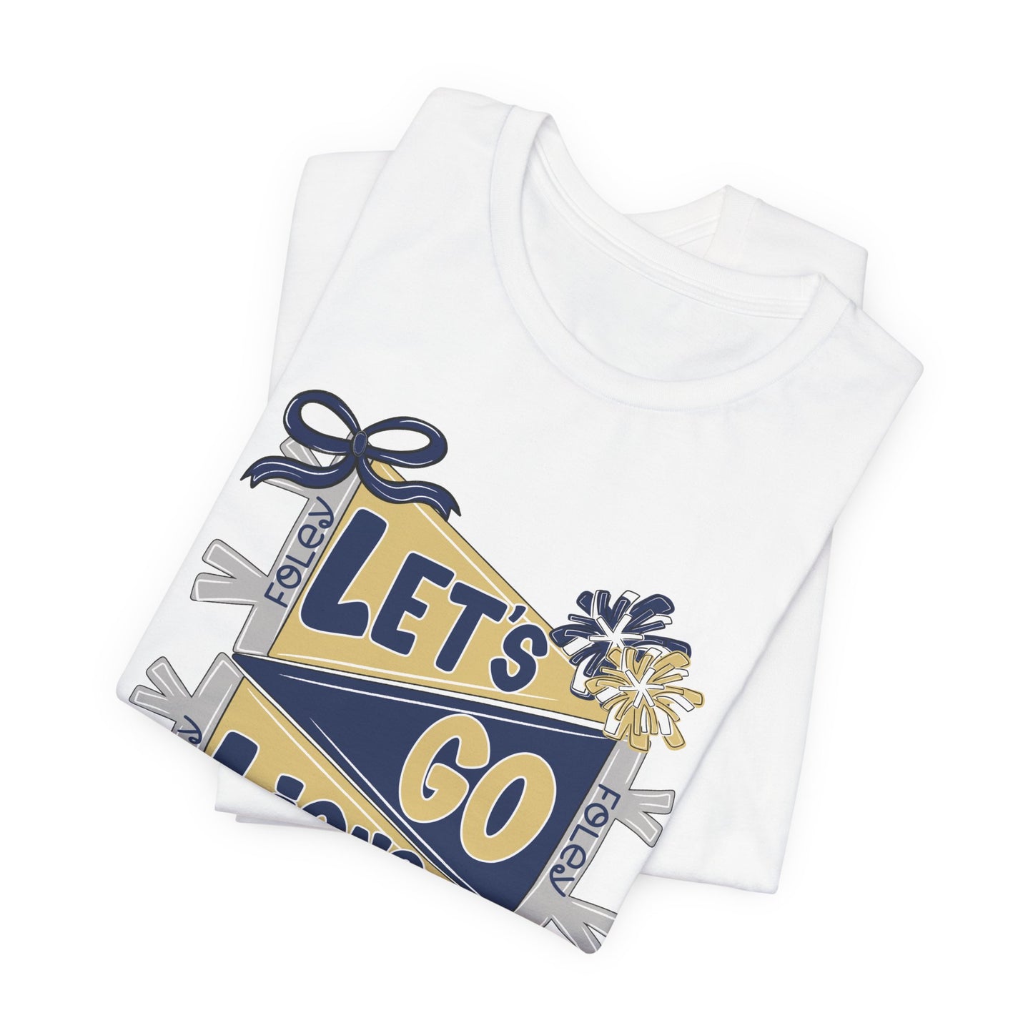 Let's Go Lions Pennant Tee - Bella Canvas