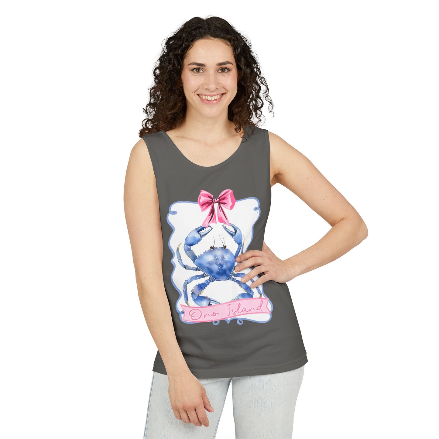 Ono Island Preppy Crab Tank Top - Comfort Colors