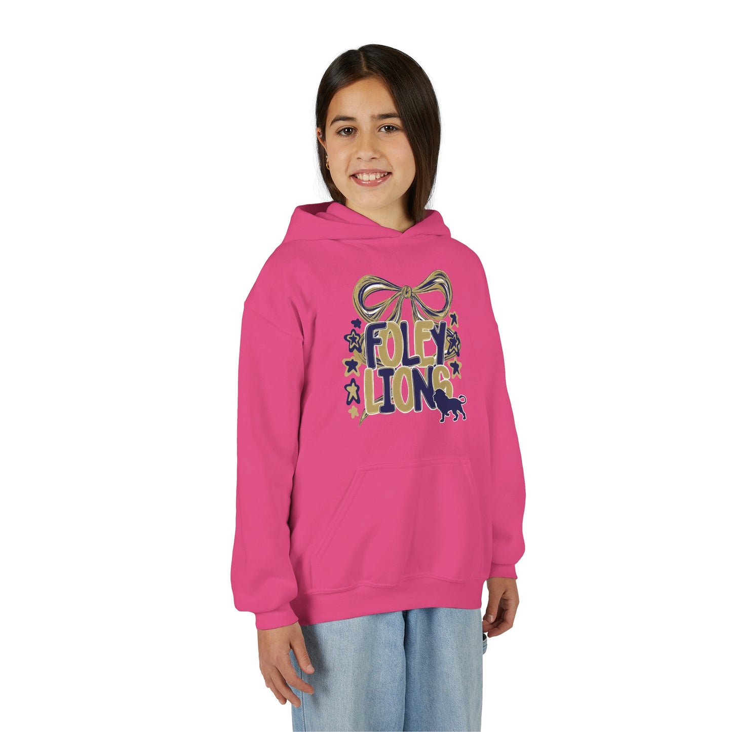 Foley Lions Bow Hoodie - Gildan