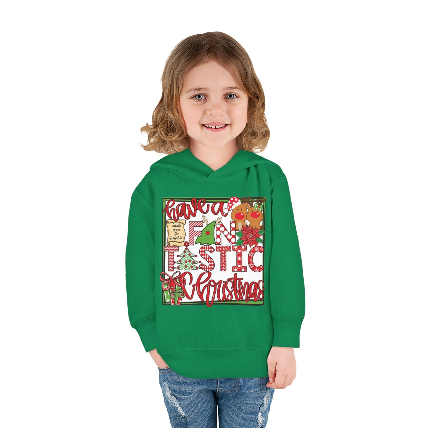 Dolphins Fintastic Christmas Toddler Hoodie