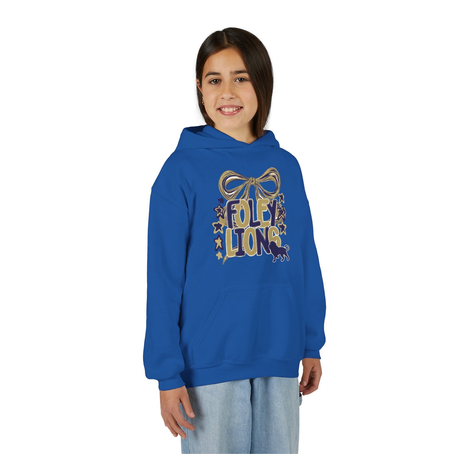 Foley Lions Bow Hoodie - Gildan