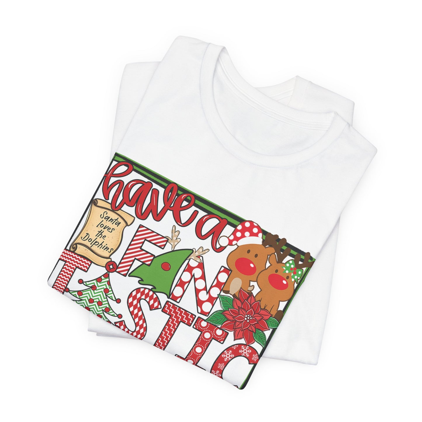 Dolphins Fintastic Christmas - Bella Canvas