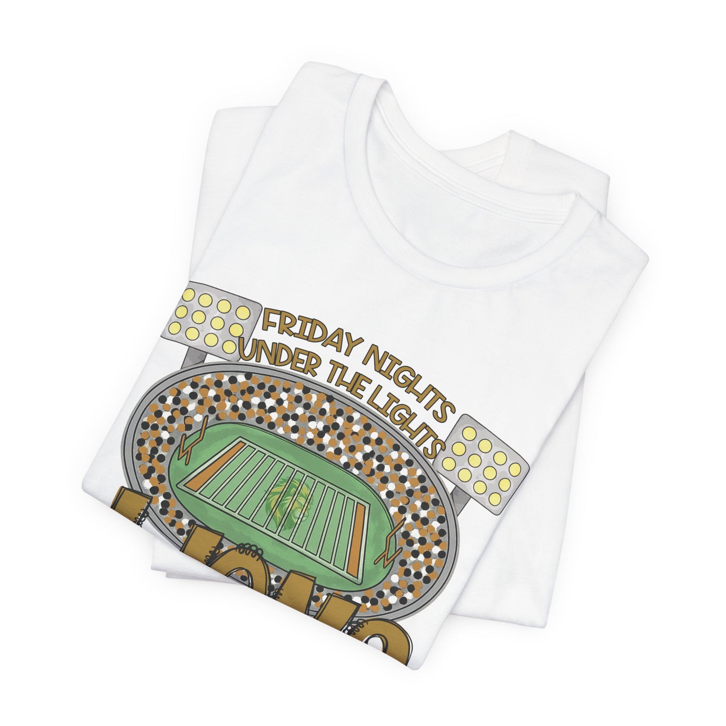 Adult Lions Friday Nights Under The Lights Tee - Bella Canvas