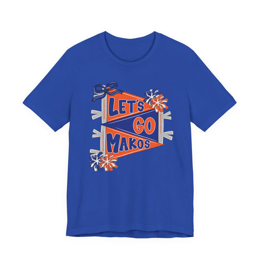 Adult Makos Let's Go Pennant Tee - Bella Canvas