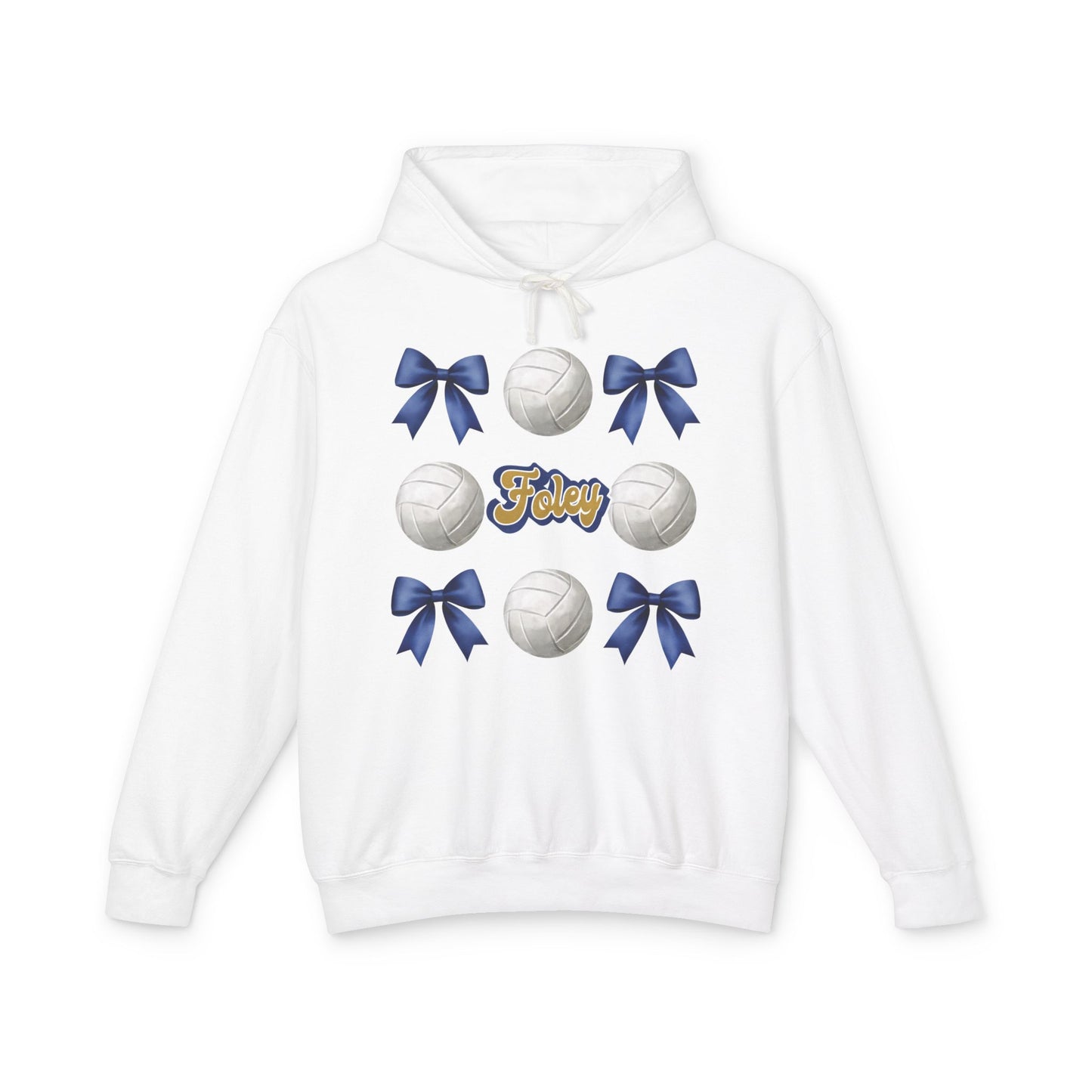 Foley Lions Coquette Bows & Volleyball Hooded Sweatshirt - Comfort Colors