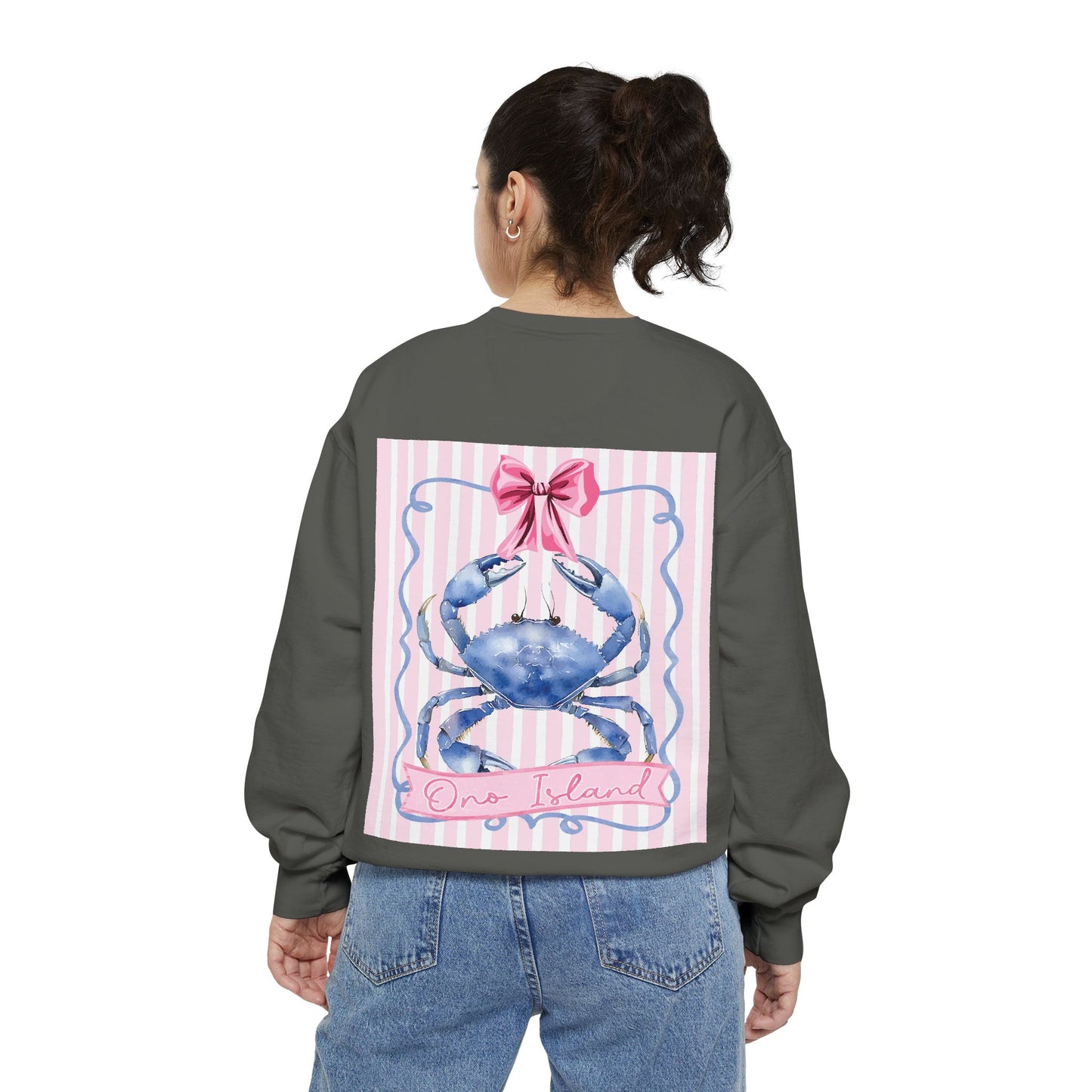 Adult Ono Island Preppy Crab Sweatshirt - Comfort Colors