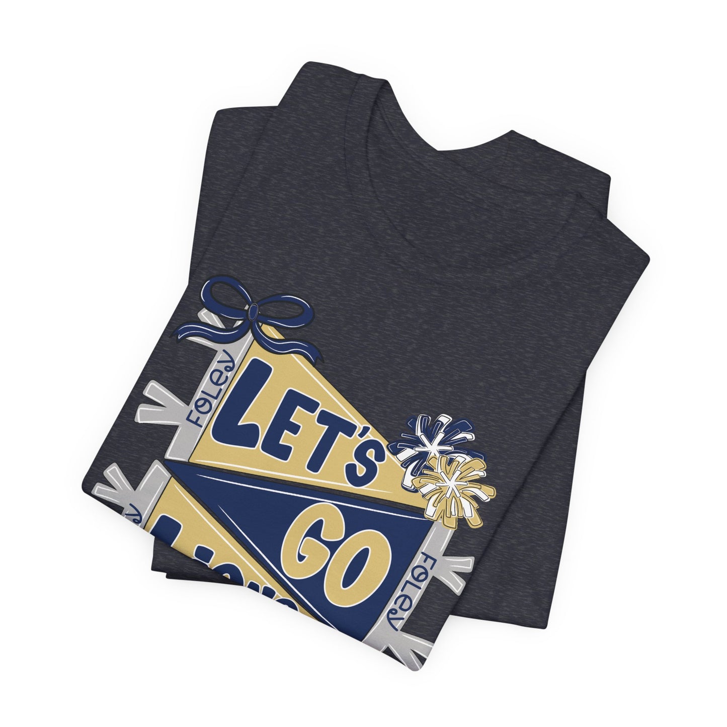 Let's Go Lions Pennant Tee - Bella Canvas